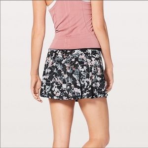 Lululemon Pace Rival Skirt No Panel Spring Bloom Multi Black Floral Active Skort
